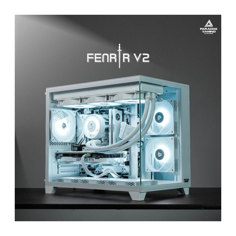 CASING PARADOX FENRIR V2 - GAMING CASE mATX, Mini iTX - WHITE