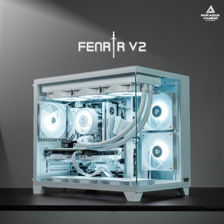 CASING PARADOX FENRIR V2 - GAMING CASE mATX, Mini iTX - WHITE