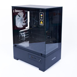 Casing Gaming Predator 190S with 3 pcs 12 cm RGB fan Black Tempered Glass Case - polos saja