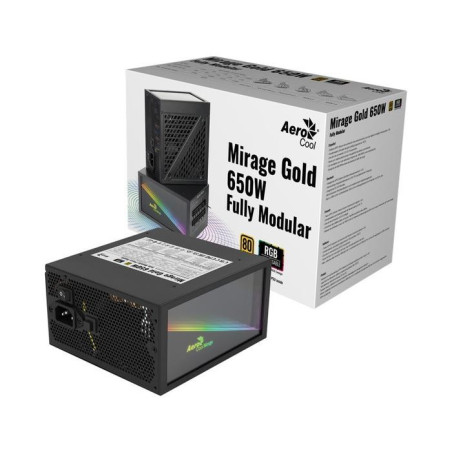 Power Supply AEROCOOL MIRAGE RGB 650W GOLD FULLY MODULAR