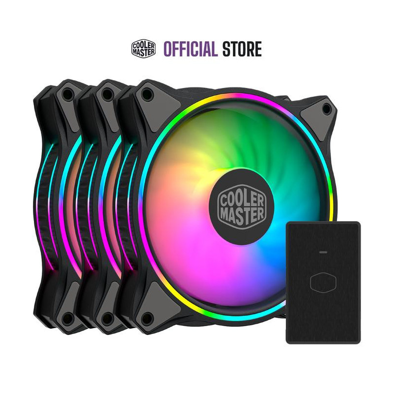 Cooler Master MasterFan MF120 Halo 3in1 Case Fan - Black