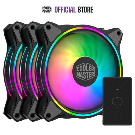 Cooler Master MasterFan MF120 Halo 3in1 Case Fan - Black