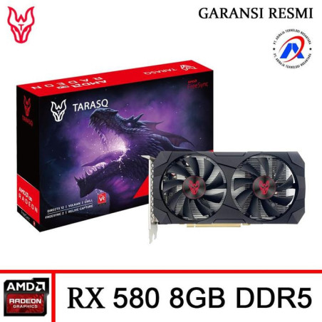 TARASQ VGA RX 580 8GB VGA Card DDR5 256Bit 2048SP GARANSI RESMI V1 - V1